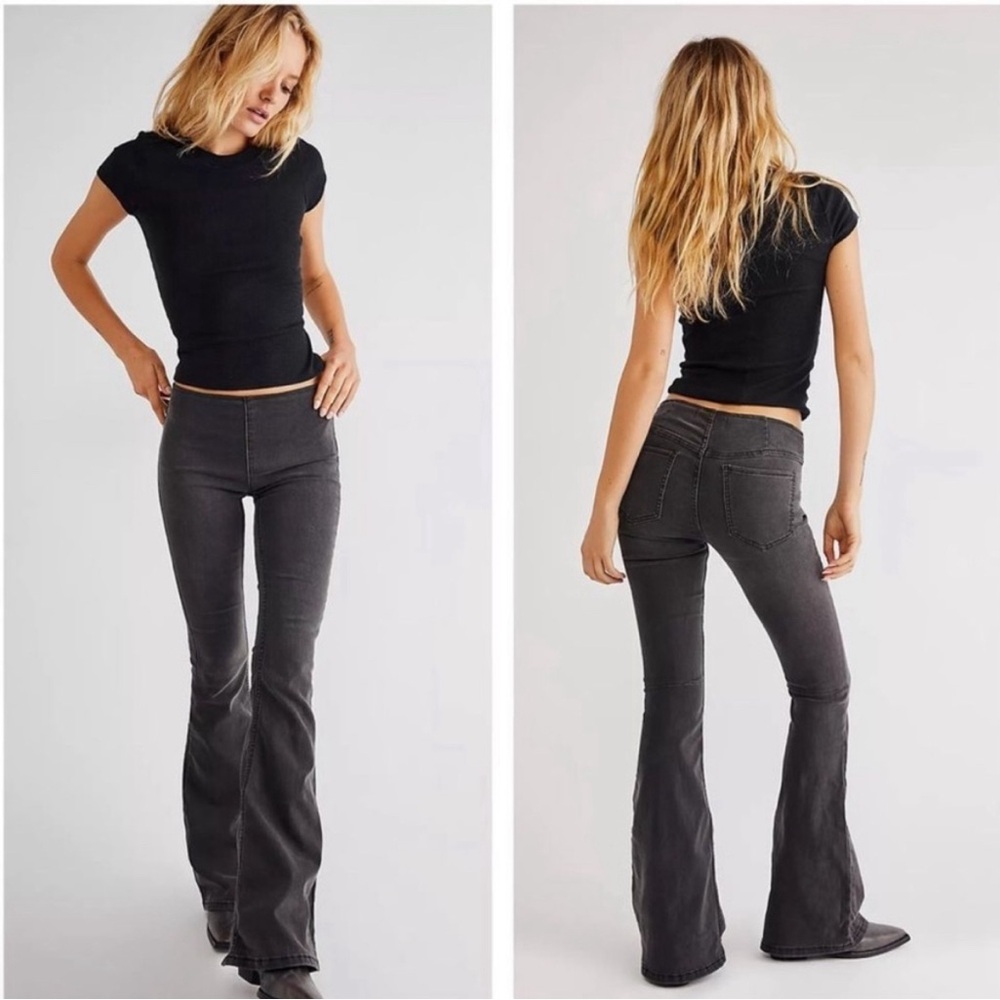 Free People Black Flare Jeans